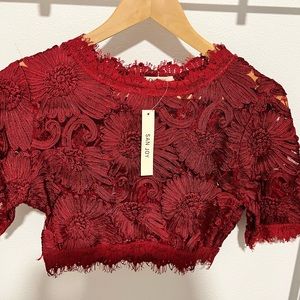 Cute fun Lacey crop top
